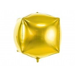 Balon Złoty Sześcian / 40 cm
