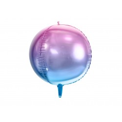Balon Ombre Fioletowo-Niebieski Kula 3D / 36 cm