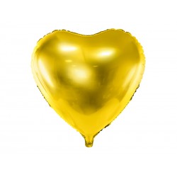 Balon Złoty Serce / 46 cm