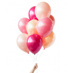 Bukiet balonów Pink Ombre / 10 szt.