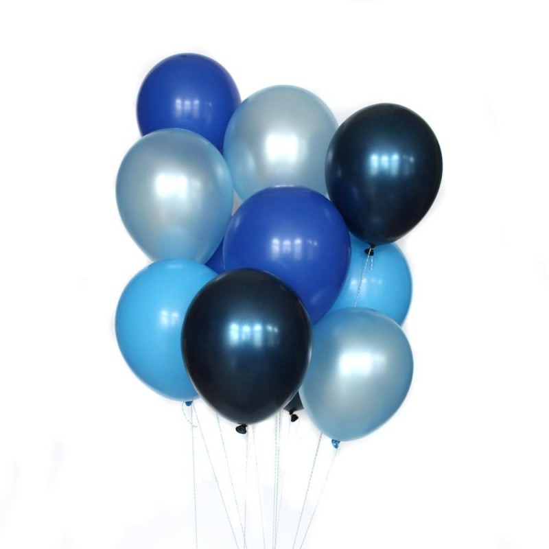 Bukiet balonów Blue Ombre / 10 szt.