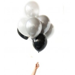 Bukiet balonów Black & Silver / 10 szt.