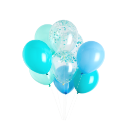 Bukiet balonów Pastelowe Blue Love / 10 szt.