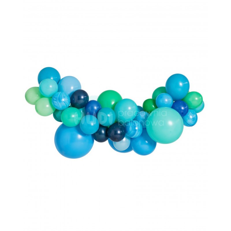 Organiczna girlanda balonowa BLUE OMBRE / 2,5 m