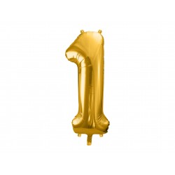 Balon Cyfra 1 złota / 90 cm