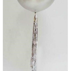 Dekoracyjny długi ogon do balonów, srebrny