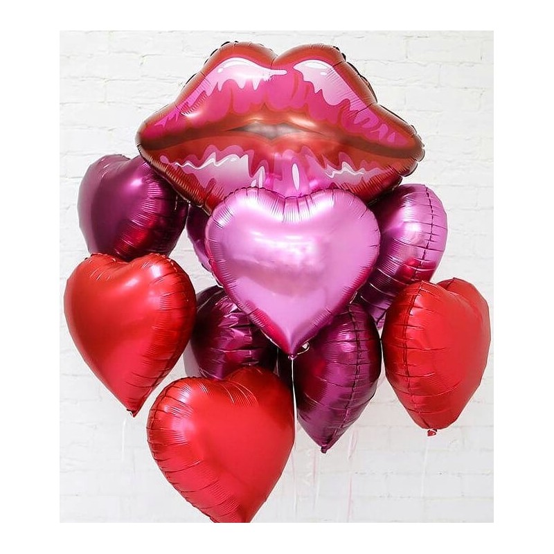 Bukiet balonów premium kiss & love